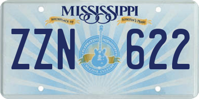 MS license plate ZZN622