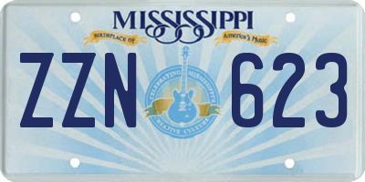 MS license plate ZZN623