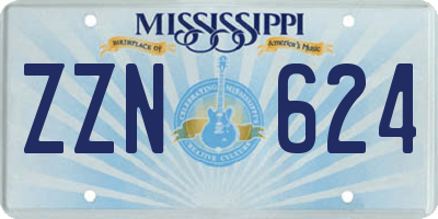 MS license plate ZZN624