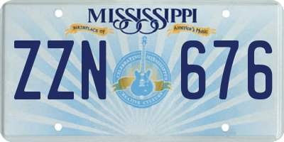 MS license plate ZZN676