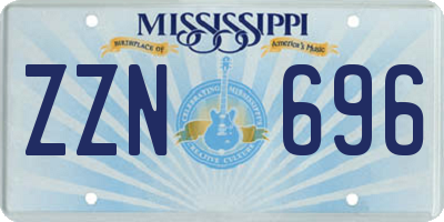 MS license plate ZZN696