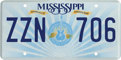 MS license plate ZZN706