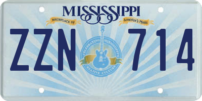 MS license plate ZZN714