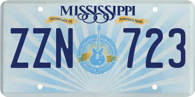 MS license plate ZZN723