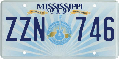 MS license plate ZZN746