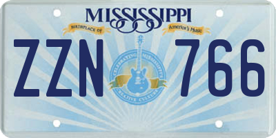 MS license plate ZZN766