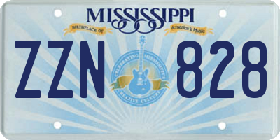 MS license plate ZZN828