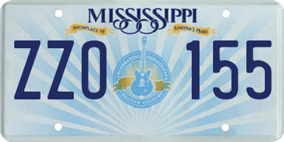 MS license plate ZZO155