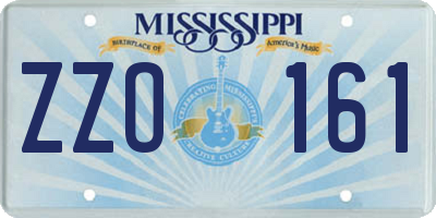 MS license plate ZZO161