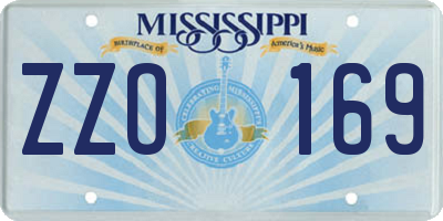 MS license plate ZZO169