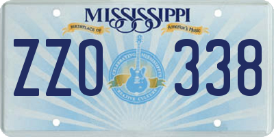 MS license plate ZZO338