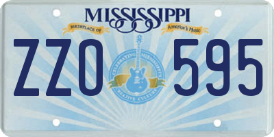 MS license plate ZZO595