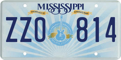 MS license plate ZZO814