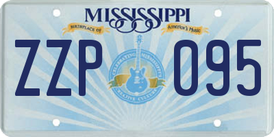 MS license plate ZZP095