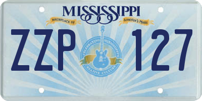 MS license plate ZZP127