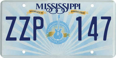 MS license plate ZZP147