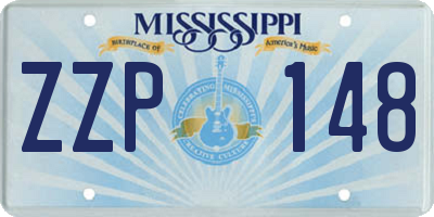 MS license plate ZZP148