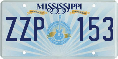 MS license plate ZZP153