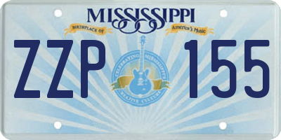 MS license plate ZZP155