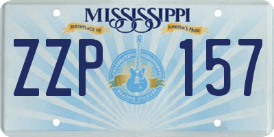 MS license plate ZZP157