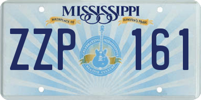 MS license plate ZZP161