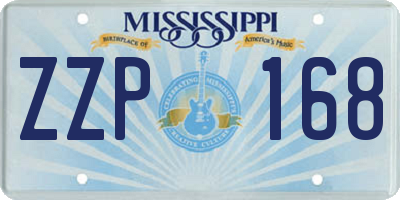 MS license plate ZZP168