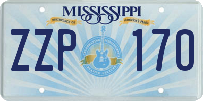 MS license plate ZZP170