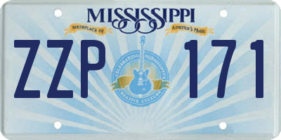 MS license plate ZZP171