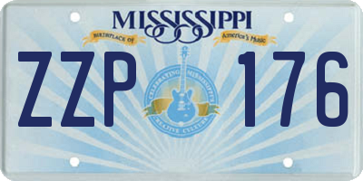 MS license plate ZZP176