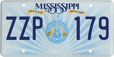 MS license plate ZZP179