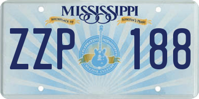 MS license plate ZZP188