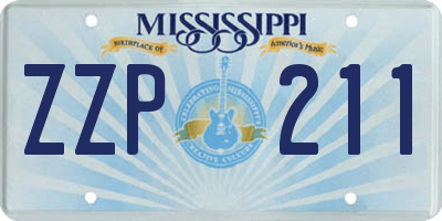 MS license plate ZZP211