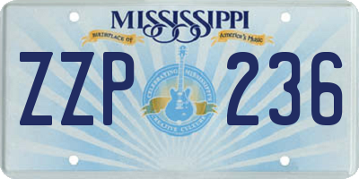 MS license plate ZZP236