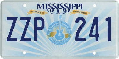 MS license plate ZZP241