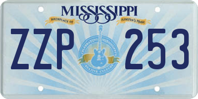 MS license plate ZZP253