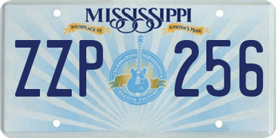 MS license plate ZZP256