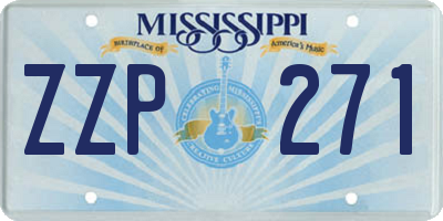 MS license plate ZZP271