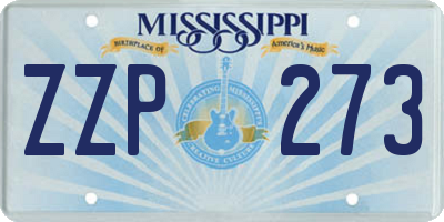 MS license plate ZZP273