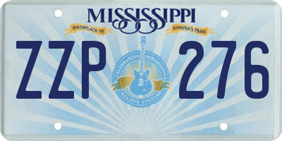 MS license plate ZZP276