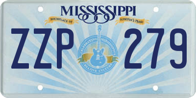 MS license plate ZZP279