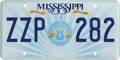 MS license plate ZZP282