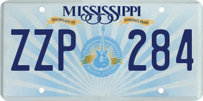 MS license plate ZZP284