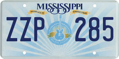 MS license plate ZZP285