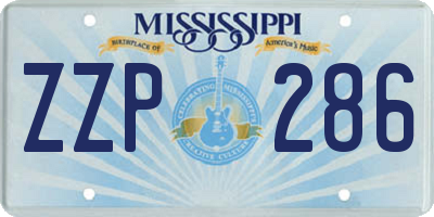 MS license plate ZZP286