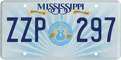 MS license plate ZZP297