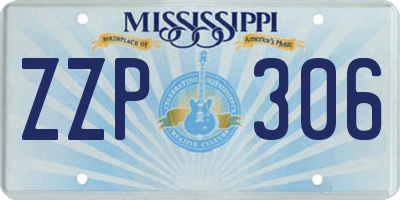 MS license plate ZZP306