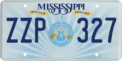 MS license plate ZZP327