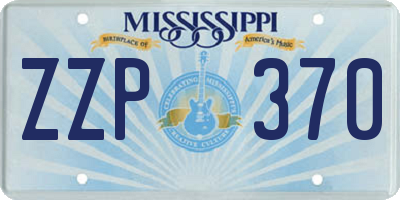 MS license plate ZZP370