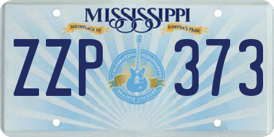 MS license plate ZZP373