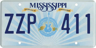MS license plate ZZP411